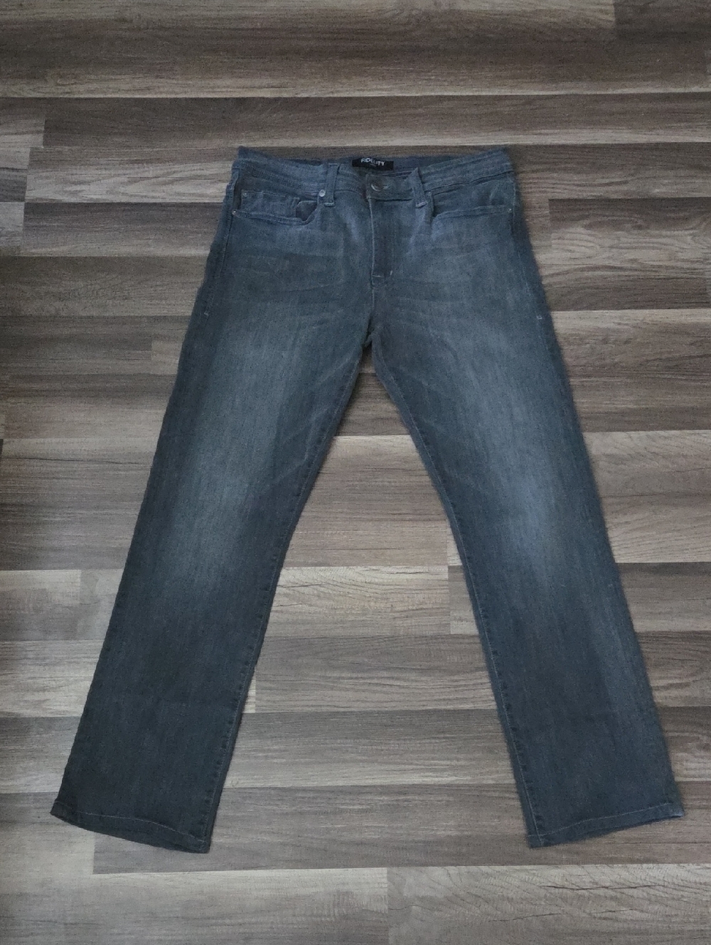 Fidelity Men's Charcoal Gray JIMMY Tailored Slim Jeans Size 33 NWT